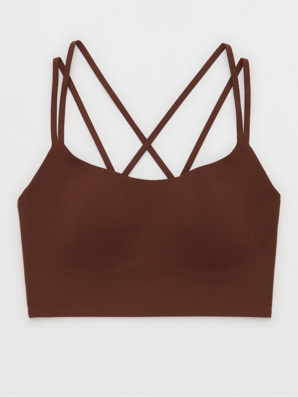 Aerie Seamless Crisscross Back Bralette - Brown